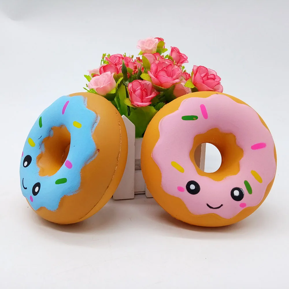 Jumbo Squishy Donut food Squishe Kawaii дешевый мягкий медленный восходящий кулон Emoji Big 10 см Squeeze Toy