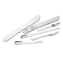 OBRKING 6 шт./компл. ножи вилки перемешивание палка из нержавеющей стали фруктовая Вилка десертная ложка Мучные Кондитерские изделия Хлеб торт нож приспособления для выпечки