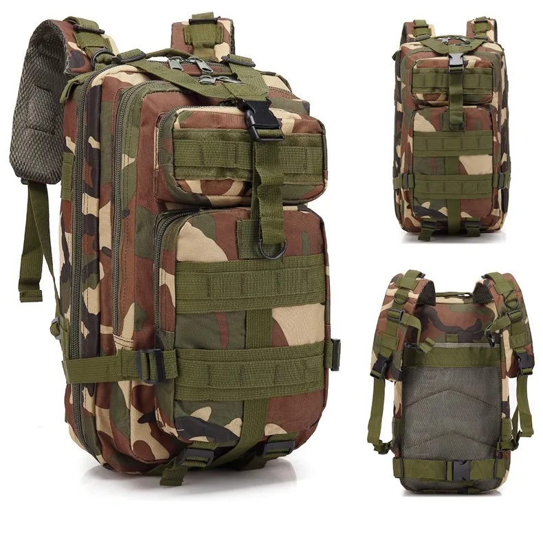 3P военный тактический рюкзак, камуфляжная армейская тактическая Сумка Molle для мужчин, для спорта на открытом воздухе, кемпинга, охоты, походная сумка для альпинизма - Цвет: Woods