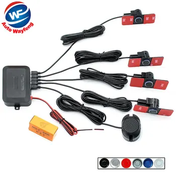 

16mm Flat Sensors Car Parking Sensor Assistance Auto Reverse Backup Radar Alarm System + Sound Alert Indicator 6 Colors