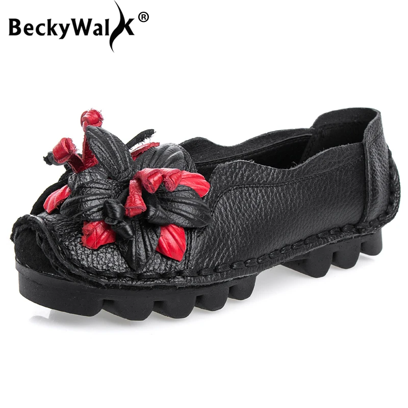BeckyWalk/Повседневные Лоферы ручной работы в стиле ретро Летняя обувь женские