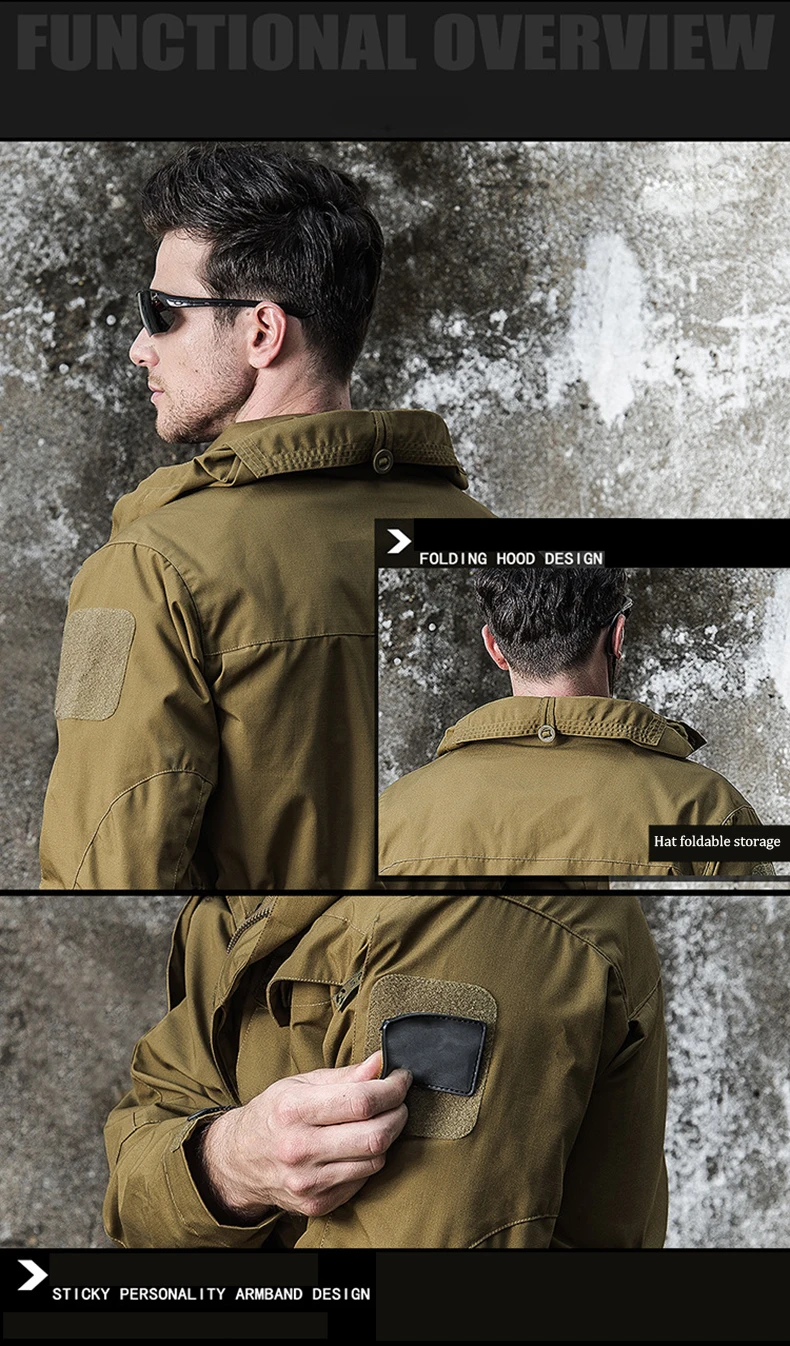 M65 армейская Военная тактическая куртка для улицы, походная ветровка, Мужская водонепроницаемая куртка для пилота, куртка с капюшоном в стиле милитари