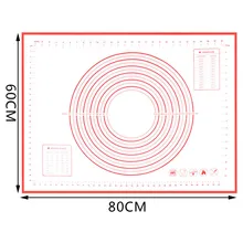 Большой размер антипригарный силиконовый коврик для выпечки многоразовый коврик для выпечки инструмент для выпечки 80*60 см/70*50 см/60*60 см/60*50 см