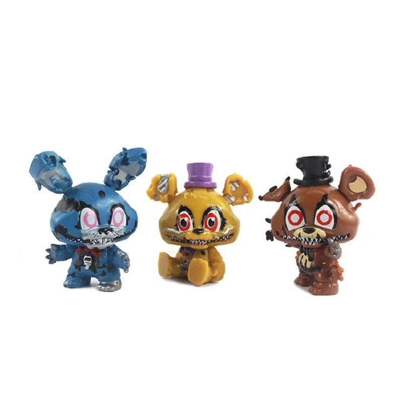 Новинка FNAF Freddy мини-фигурка Nendoroid 5-6 см ПВХ Five Nights At Freddys Foxy Freddy Chica Аниме фигурки Свободные игрушки 8 компл