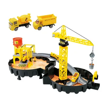 

Spiral Roller Rail Alloy Vehicles Kids City Parking Garage Toy City Car Truck Vehicle 2 Storey Boy Toys