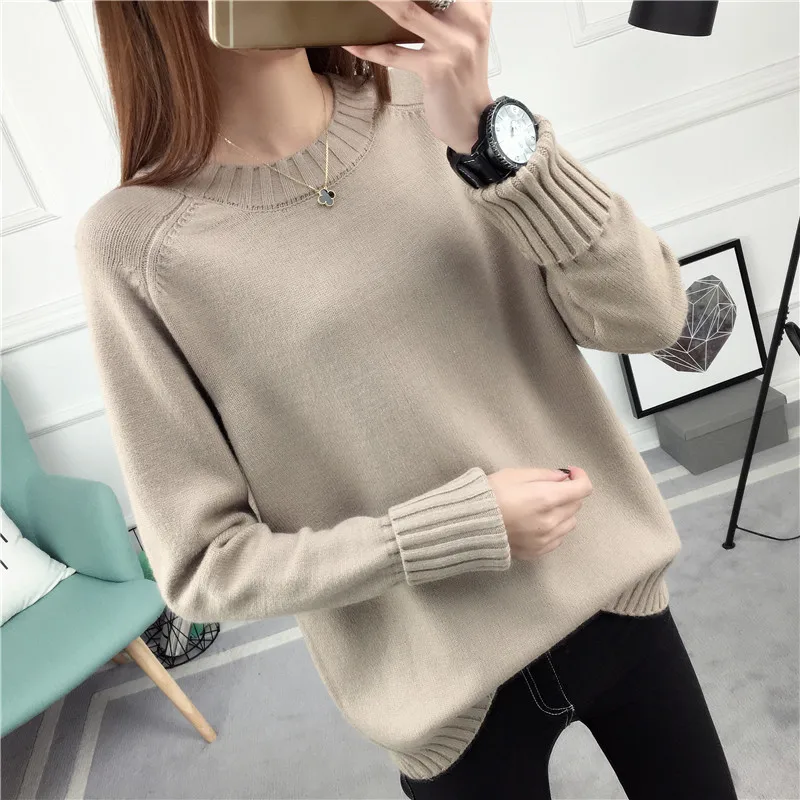 

Spring Women Sweater New O-neck Pullover Winter Tops Solid Long Sleeve Sweater Autumn Female Sweater Hot Sale