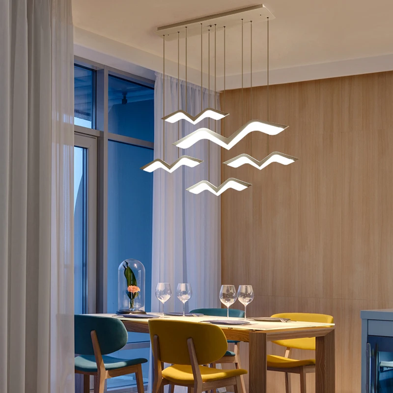  Seagull modeling Modern LED Pendant Lights For Living Room Dining room Kitchen Home Hanging Deco Su - 32954807855