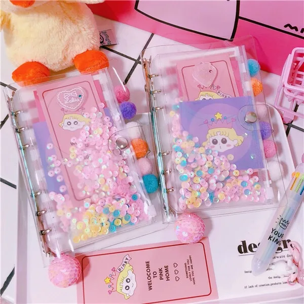 

2019 New Kawaii A6 Loose Leaf Spiral Notebook Journal Diary Planner Book To-Do It Hand Book Kids And Girls Birthday Gift Set