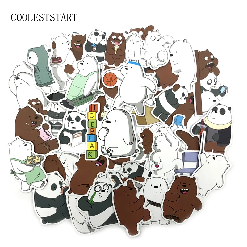 36 قطعة/المجموعة الدببة ملصقات مضحك الاطفال لعبة ملصقا ل DIY الأمتعة الكمبيوتر المحمول لوح التزلج دراجة نارية الهاتف ملصق مضاد للمياه