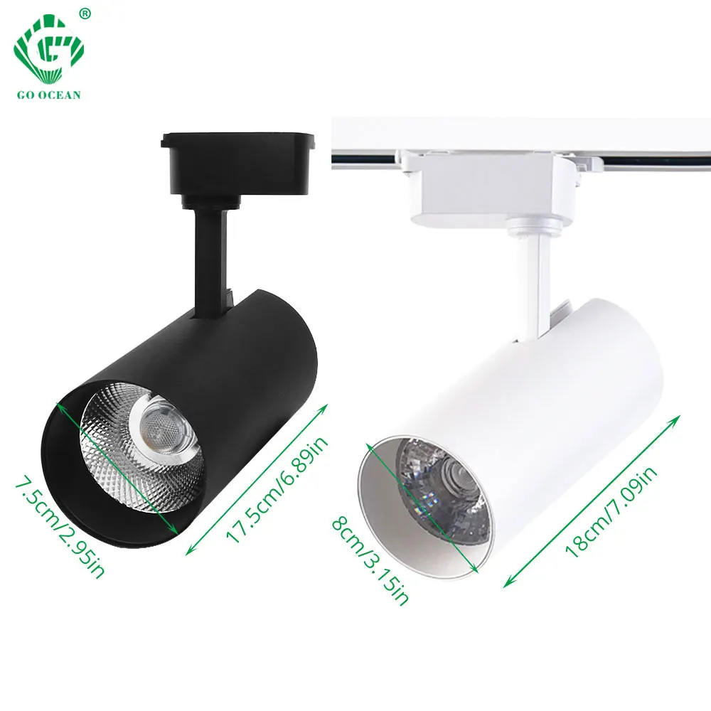 

Track Light LED 30W COB Rail Spotlights Lamp Fixture Spot Lights Bulb for Store Shop Mall Exhibition Ceiling Spots lighting
