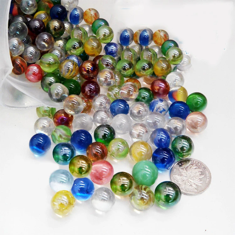 20pcs Muti Color Marbles Glass Ball 14mm Classic Home Fish Tank