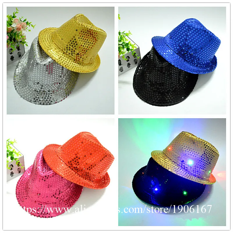 Светящийся светильник, вечерние шляпы со светодиодной подсветкой, танцевальная одежда для сцены, цветная светодиодная шляпа на Рождество, Хэллоуин