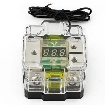 

Universal Car Auto Digital LED Voltage Display Audio Amplifier Fuse Holder 100A 1 in 2 way out