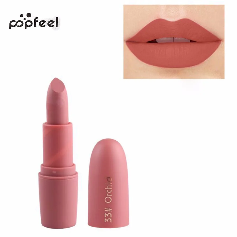 

New 2017 Matte Moisturizing Cream Long Lasting Lipstick Cosmetic Lady Beauty Tool