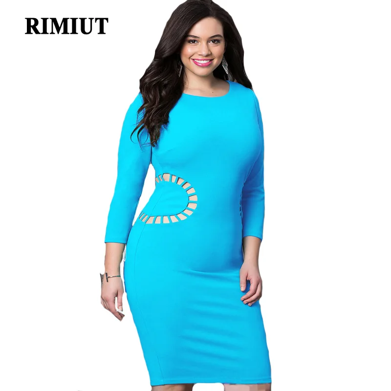 

Rimiut Women Autumn Big Size Hollow Out Dress Elegant Party Vintage Fat MM Sexy Dress 2018 New Arrival Dress