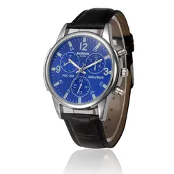 DISU для мужчин наручные часы Ретро дизайн кожаный ремешок аналог, кварцевый сплав часы Человек Винтаж для мужчин наручные часы мужские часы