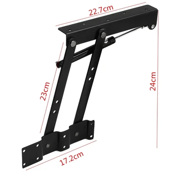 

2Pcs Folding Spring Tea Table Hinge Furniture Lift Up Top Mechanism Hardware Lifting Rack Shelf For Coffee Computertable