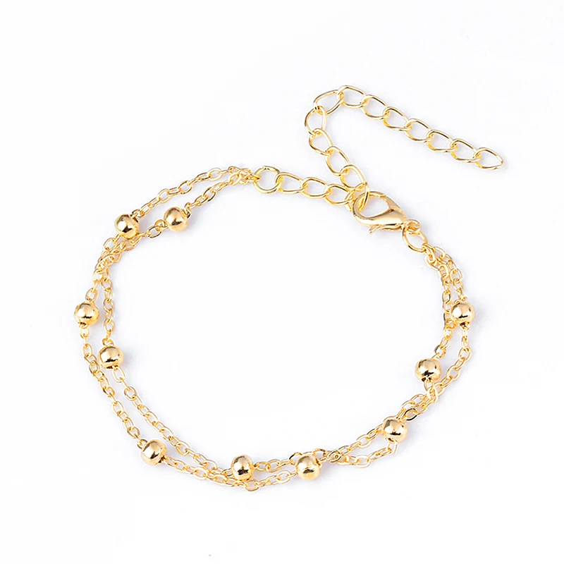 Модный стильный браслет, набор для женщин Pulseras Mujer, соединяющая веревка с цепочкой из бисера, кисточкой, геометрические богемные ювелирные изделия, браслеты, набор - Окраска металла: E062