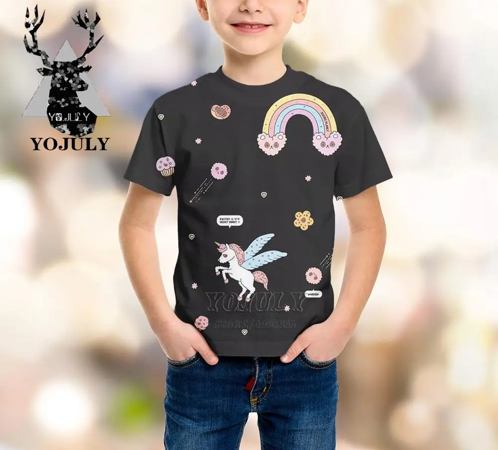 10 YOJULY/детская одежда с 3d принтом в виде единорога, мечты, Харадзюку для маленьких мальчиков и девочек-подростков детская футболка Лидер продаж, модные футболки для девочек, Modis, A172 - Цвет: 10