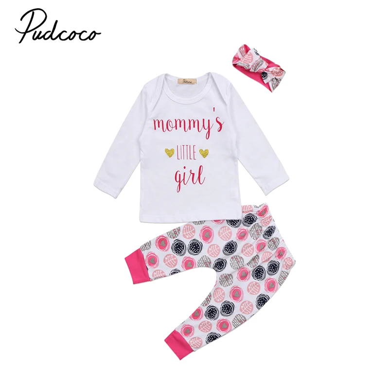 2017 New Style Baby Girls Clothing Set Autumn Long Sleeve Mommy's
