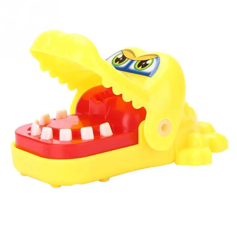 Милый мультфильм крокодил Рот укуса пальцы игрушка забавные Семейные игры упражнения детские руки-глаз координатная способность - Цвет: Цвет: желтый