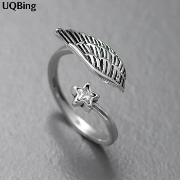 

Fashion Finger Wings Rings For Women 100% 925 Sterling Silver Jewelry 2019 HOT SELL