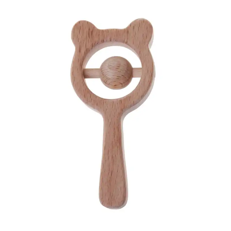 wooden baby rattle