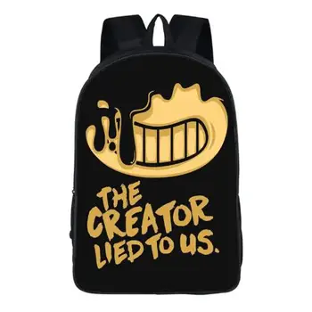 

16 Inch Bendy and The Ink Machine School Bags Backpack For Kids Daily Bags Boys Girls School Backpacks