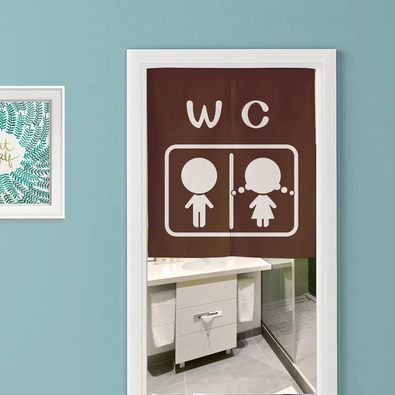 WC Toilet washroom Japanese decorative door curtains fabric cloth