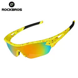 ROCKBROS Поляризованные спортивные солнцезащитные очки езда очки велосипедные мотоциклетные очки 3 линзы Mtb Велоспорт очки при близорукости