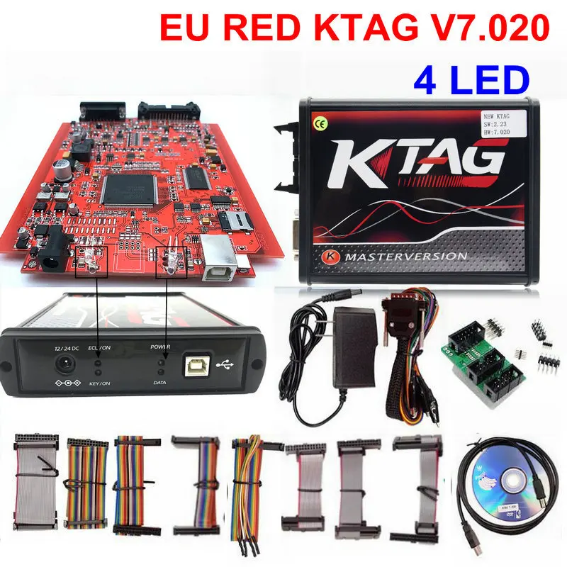 KESS V2 V5.017 V2.47 Мастер полный KTAG V7.020 V2.23 красный ЕС K-TAG 7,020 ЭБУ программный чип 5,017 2,47 Чип ECU Инструмент настройки