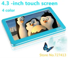 original mp3 player 4.3 inch touch screen 8gb Multifunctional usb hd ultra-thin 4 color free shipping