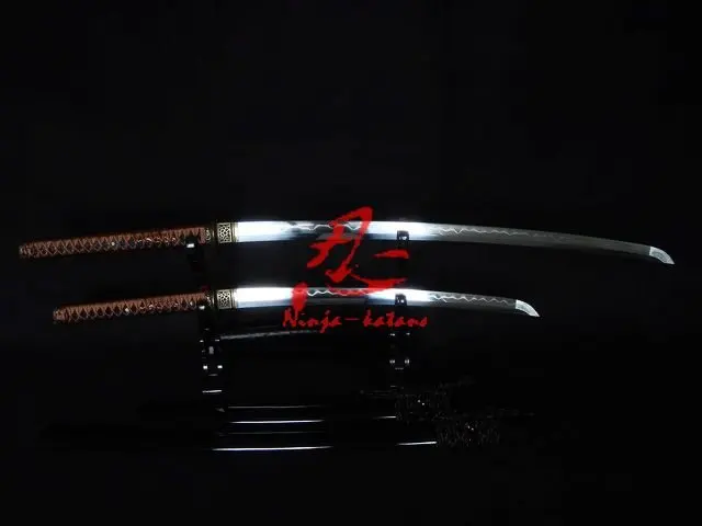 

clay tempered katana/wakizashi sword sanmai blade sharpened edge