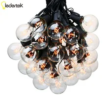 

LEDERTEK String Lights with 25 G40 Globe Bulbs for Weding Indoor/Outdoor Commercial Outdoor Hanging Umbrella Garden Patio Lamp