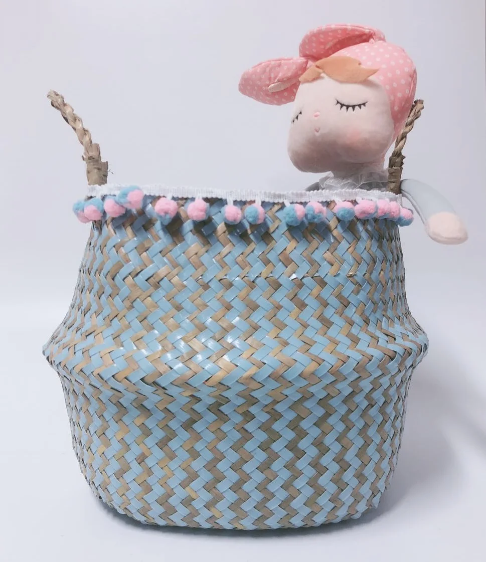 

Seagrass storage basket for decoration laundry basket woven basket christmas basket organizer cosas de cocina