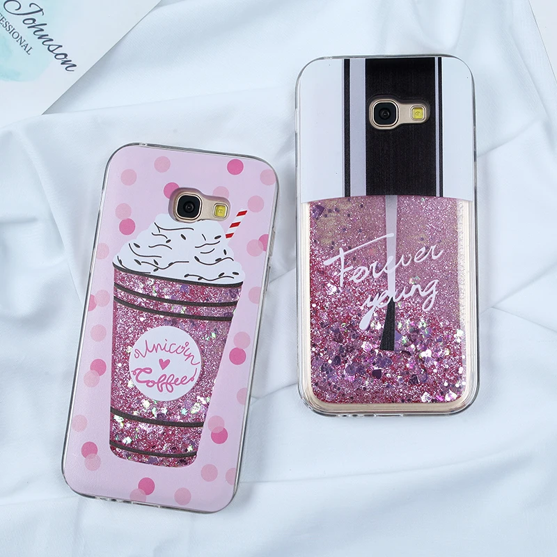Case For Samsung Galaxy A3 A5 A7 2017 Liquid Quicksand Dynamic Glitter Star Cover For Galaxy J3 J5 J7 2016 2017 Soft TPU Case