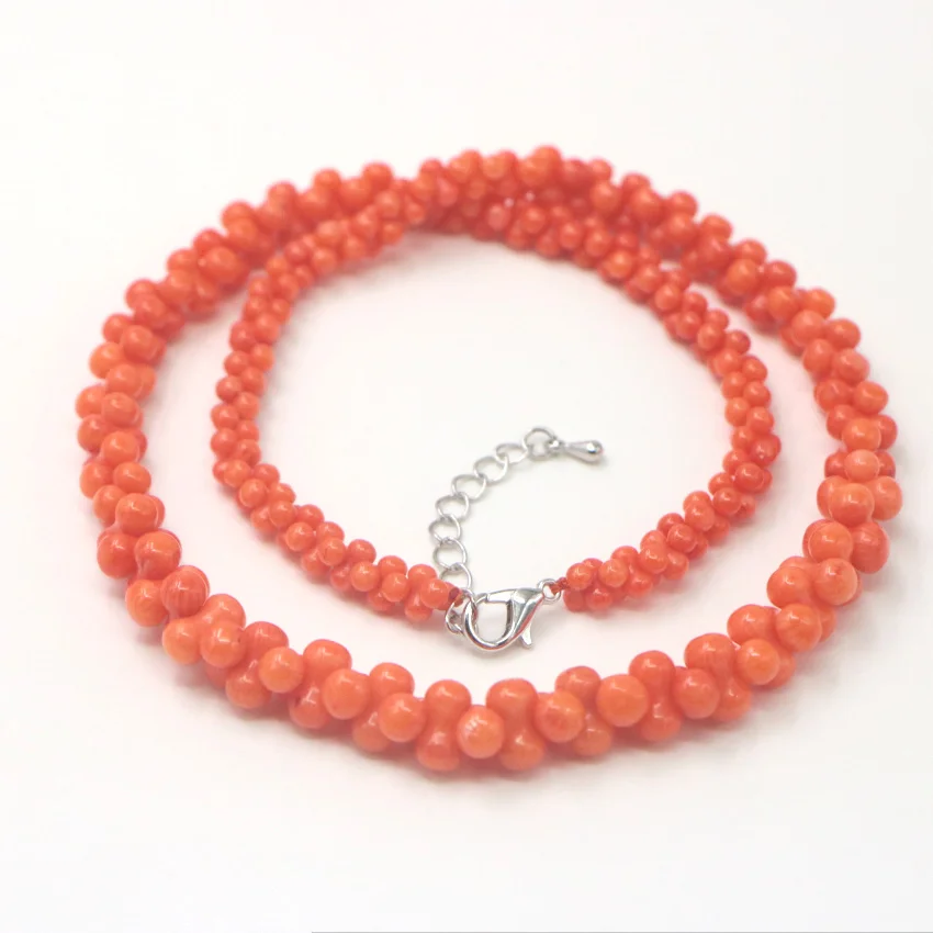 Natural red coral necklaces for women necklace best friend necklace gemstone jewelry wholesale sterling silver 925  (7)