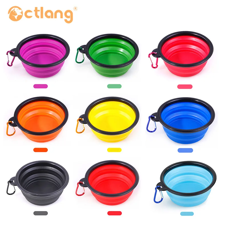 

Transer Travel Collapsible Silicone Pets Bowl Food Water Feeding BPA Free Foldable Cup Dish for Dogs Cat drop shipping f8p15