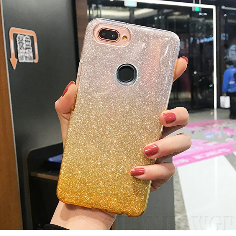 Новый блестящий чехол с градиентом для Huawei Y5 Y6 Prime Y7 Pro Y9 2018 2019 мягкий силиконовый P