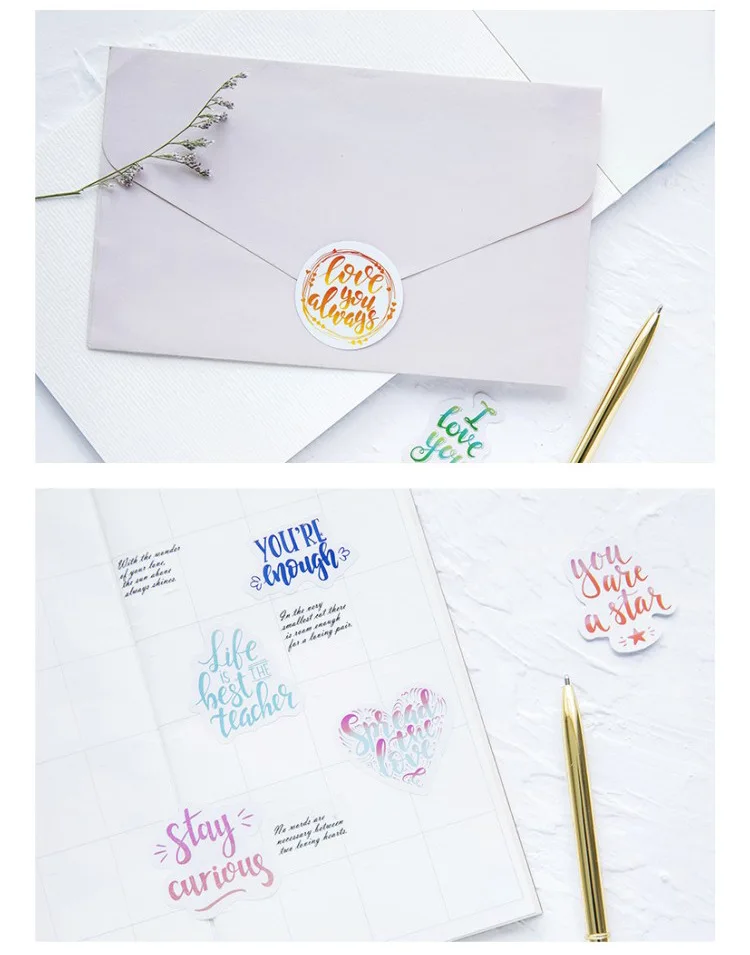 Цветные бумажные наклейки в коробках для скрапбукинга, дневник, альбом, свадебные поздравления, БУКВЕННОЕ украшение@ TZ-42
