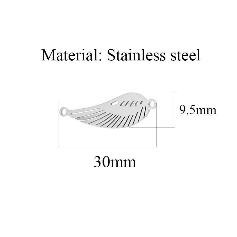 Aiovlo 5 шт./лот нержавеющая сталь крыло кулон талисманы Крылья Ангела соединения Шарм для Diy ювелирных изделий Выводы интимные аксессуары