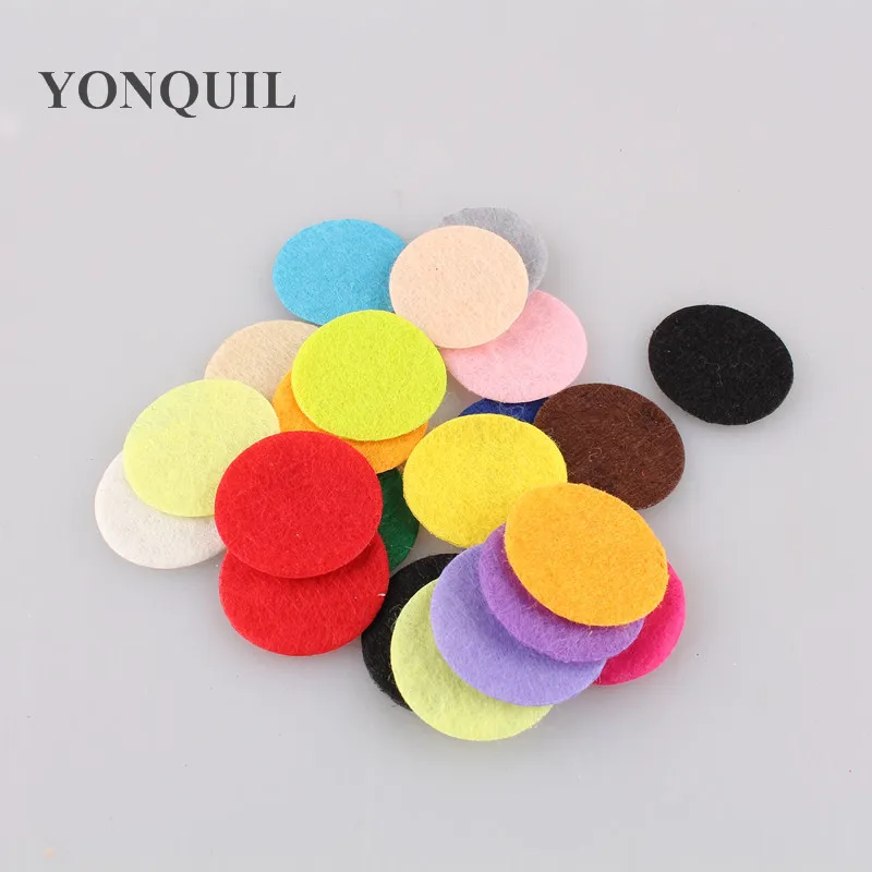 Free shipping 2.5*2.5cm Round Felt accessory patch/many color circle
