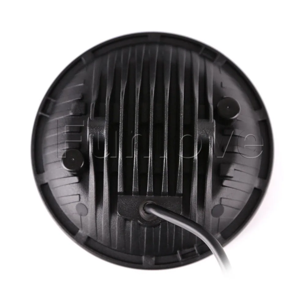 New 7 Inch Round Chrome LED Projector Headlights with DRL for Jeep Wrangler (3)