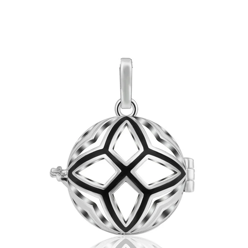 EUDORA 1 шт., Мехико Chime, Музыкальный шар, клетки для звонящего, ожерелье, винтажное сердце, ожерелье для ароматерапии, эфирное масло для беременных женщин - Окраска металла: K216N20