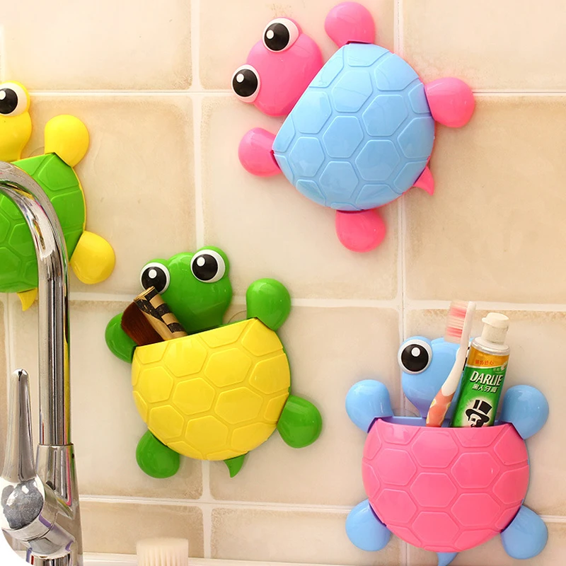FHEAL Cute Design Turtle Sucker Hook Toothbrush Holder Cartoon Tortoise Bathroom Accessories Children Toothbrush Holder FHEAL Cute Design Turtle Sucker Hook Toothbrush Holder Cartoon Tortoise Bathroom Accessories Children Toothbrush Holder