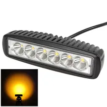 1PC 6″ DRL 18W Amber Spot Led Work Light Bar 10-30V 2150LM Led Work Light Lamp for Offroad 4×4 Turck UTV ATV Led Fog Light