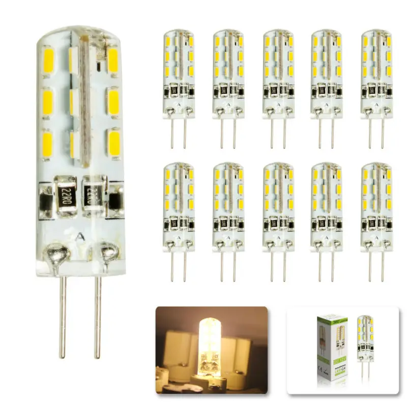 10 шт./лот G4 DC12V 3 Вт Светодиодная лампа 24 светодиода SMD 3014 Светодиодная кукурузная лампа для хрустальной лампы светодиодные прожекторы лампы ... 10 шт./лот G4 DC12V 3 Вт Светодиодная лампа 24 светодиода SMD 3014 Светодиодная кукурузная лампа для хрустальной лампы светодиодные прожекторы лампы ...
