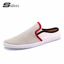 Мужские летние туфли; босоножки с воздухопроницаемой сеткой; удобные мужские тапочки на плоской подошве; популярные мужские модели; B895