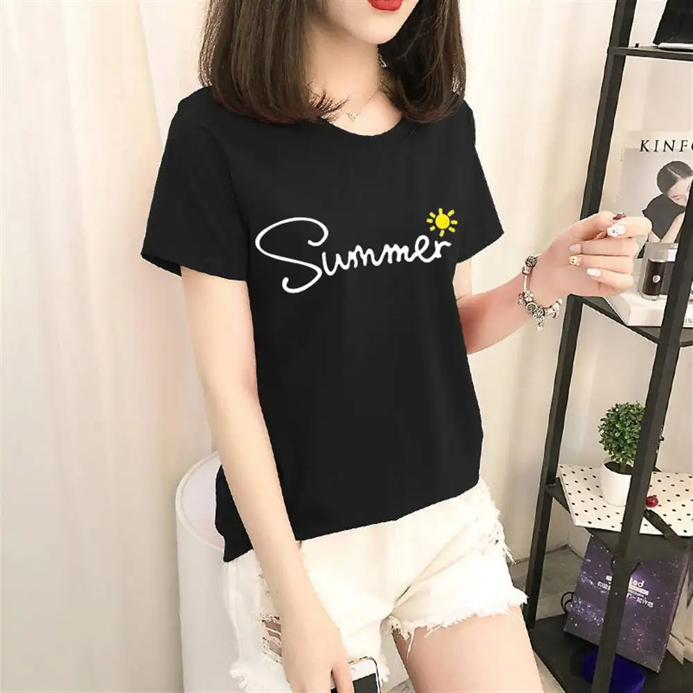 

2019 New Women T-shirts Casual Harajuku cartoon Printed Tops Tee Summer Female T shirt Short Sleeve T shirt For Women Clothing