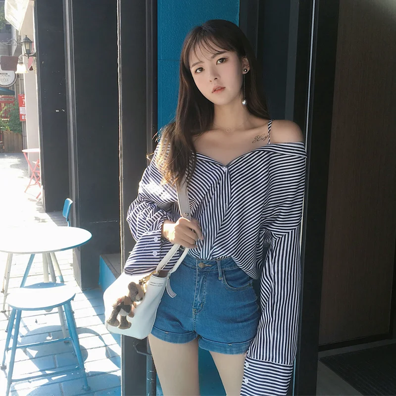 

Cheap wholesale 2018 new summer Hot selling women's fashion casual ladies work Shirts L391